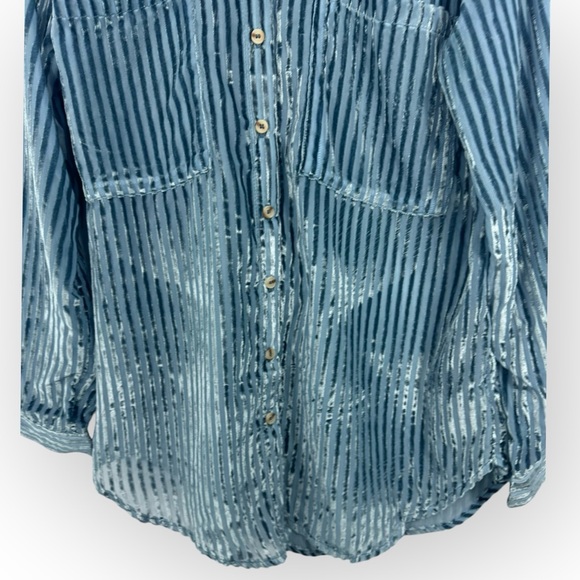 Anthropologie Pilcro Velvet Burnout Blouse XL - Picture 6 of 10